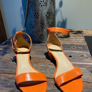 Orange Strappy Sandals
